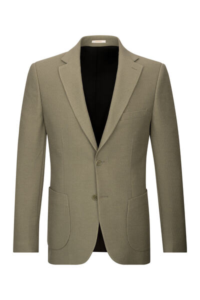 Hatemoğlu Green Slim Fit Mono Collar Classic Jacket