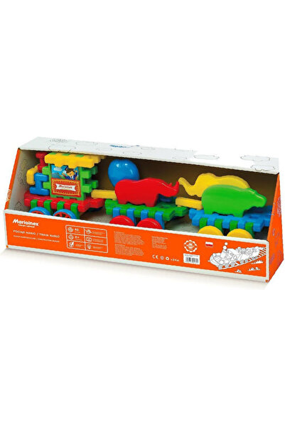 Marioinex Set de construcție Trenul Mario pentru copii de la 2 ani în sus, 46...