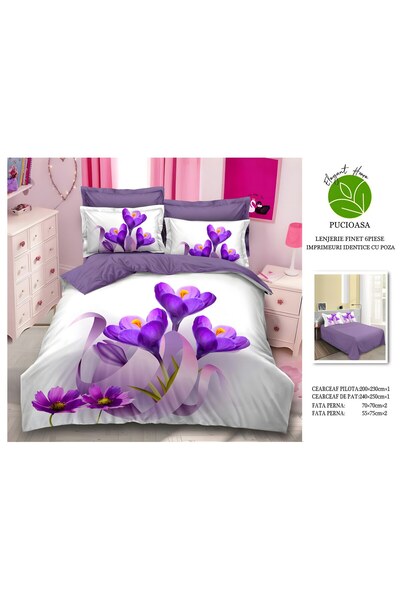naniland.ro 5D Finet Duvet Cover Set 2 Persons 6 Pieces Without Stretchy 200x...