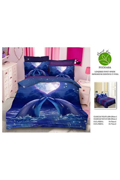 naniland.ro 5D Finet Duvet Cover Set 2 Persons 6 Pieces Without Stretchy 200x...
