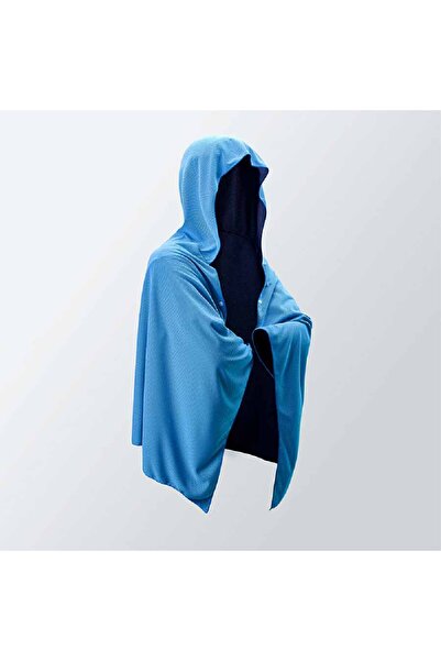 Choice6 شال رياضي سريع الجفاف بغطاء للرأس مقاس 60×145 سم باللون الأزرق السماو...