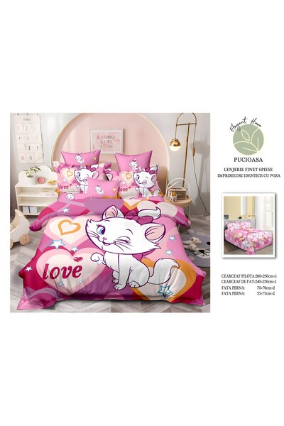 naniland.ro 5D Finet Duvet Cover Set 2 Persons 6 Pieces Without Stretchy 200x...