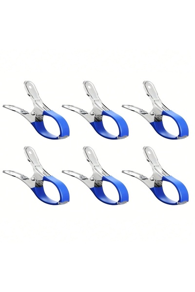 Choice Blue 6pcs 6pcs/Set Pool Cover Clips Stainless Steel Wind Guard Clamps ...