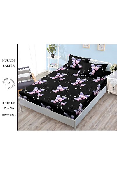 naniland.ro Husă de Pat Finet 2 Persoane 3 Piese cu Elastic 180x200 cm, Model...