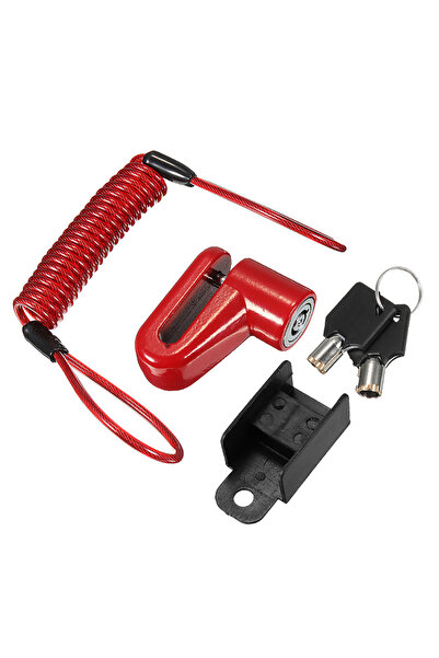 Choice1 Red Antitheft Steel Wire Lock Disc Brakes Wheel Locker Replacement fo...