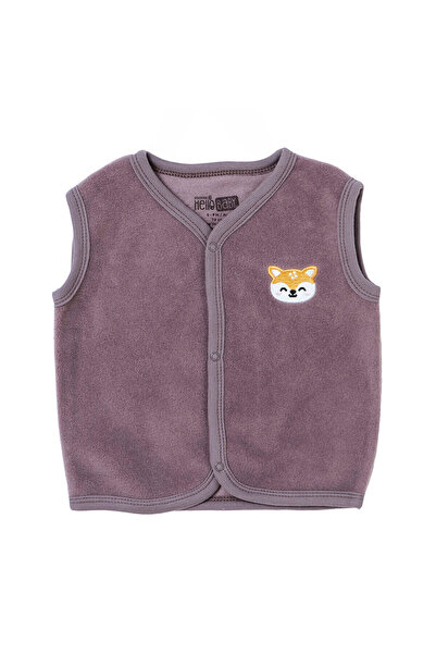 ebebek Hello Baby HelloBaby Kız Bebek Yelek Hayvan Baskılı Çıtçıtlı V Yaka Atlet