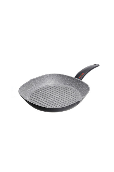 moneta Tigaie tip grill Diana, Aluminiu, Antiaderenta, Gri, 28x28 cm
