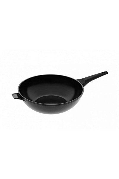 Gerlach Tigaie wok Gerlach, 30 cm, Aluminiu, Negru