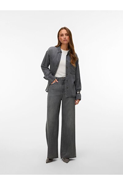 Vero Moda Weit geschnitten AWELINA Hohe Taille Weiter Beinschnitt Jeans