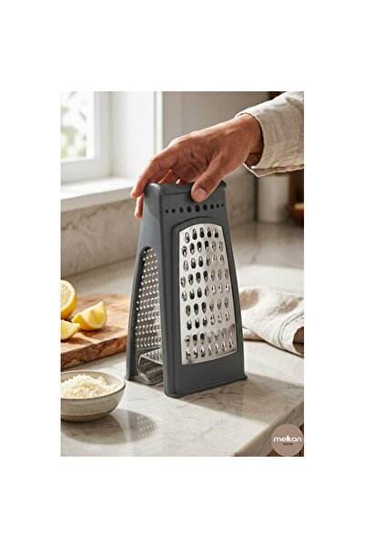 Empressco Double-Sided Grater with Stainless Steel Chamber, Black Color