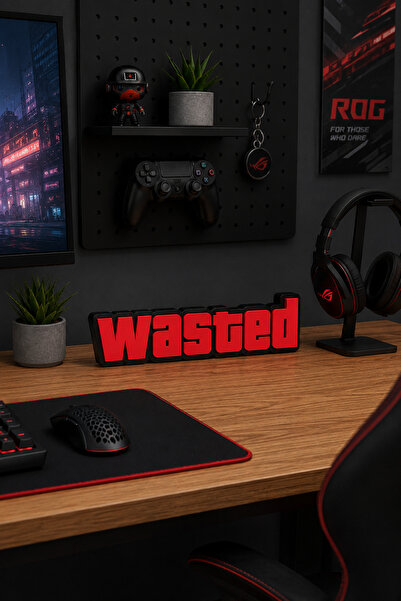 craftopya Wasted Dekoratif Oyuncu Odası Duvar Süsü 20 cm | Çift Taraflı Bantl...