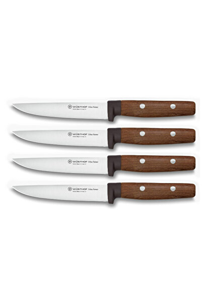 WÜSTHOF Set 4 cutite de friptura, Wusthof, Inox, 12 cm, Maro