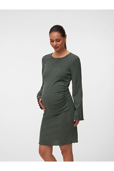 Mama Licious Kleid Normal geschnitten Rundhals Kurzes Kleid