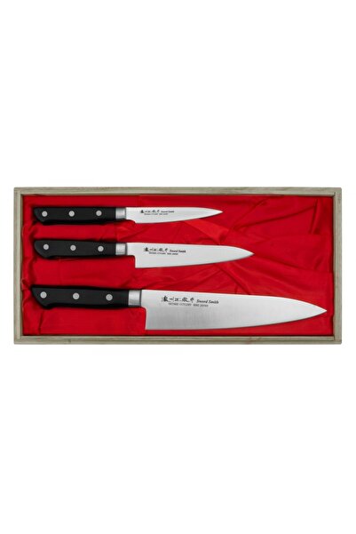 Satake Cutlery Set 3 Cutite bucatarie, Satake Satoru, Otel molibden-vanadiu, ...