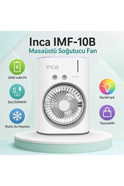 Inca IMF-10B 2400mAh Şarjlı, Buzlu Su Hazneli, Renkli Işıklı Taşınabilir Masa...
