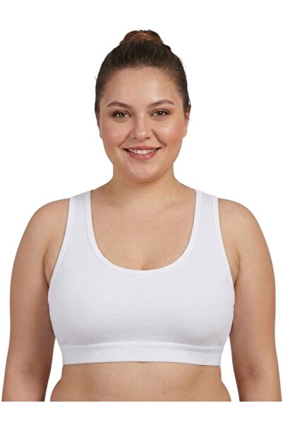 Fanilam Women's Thick Strap Padded Plus Size Bustier - Ribbed 100% Cotton Report