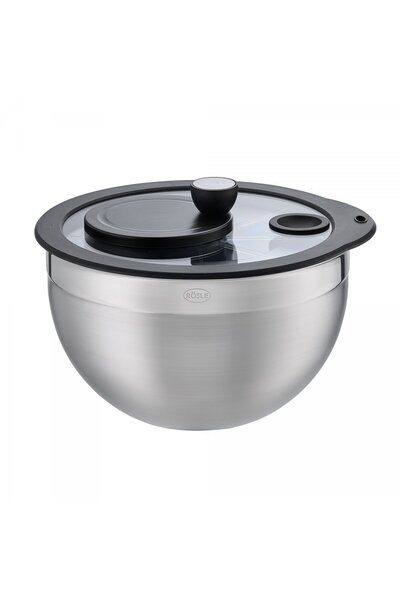ROESLE Strecuratoare salata, Roesle, cu capac din sticla, 24cm, inox, negru