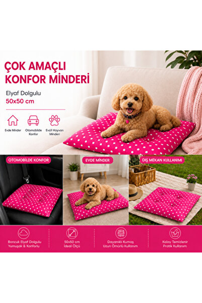 Çok Amaçlı Boncuk Elyaf Konfor Minderi 50x50