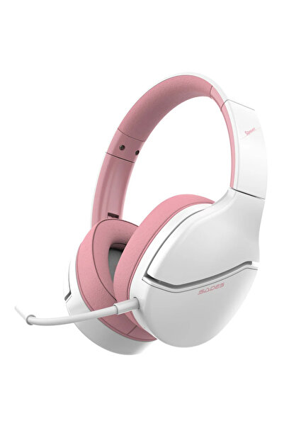 Sades gaming headset Spower, 3.5mm σύνδεση, 40mm, multi-platform, ροζ/λευκό