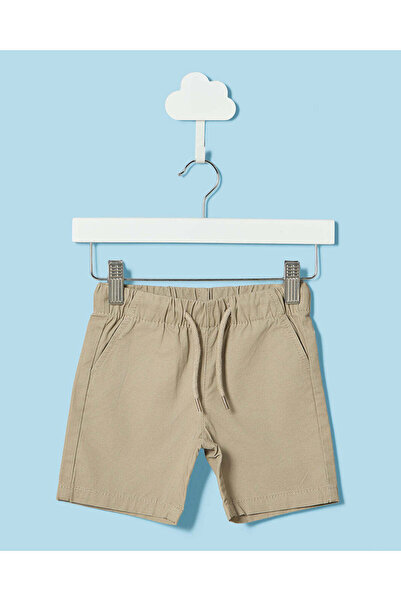 REDTAG Infant Boys Beige Twill Shorts