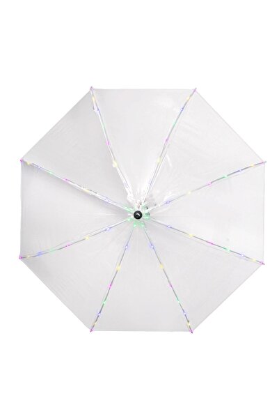 Z Store Umbrelă de ploaie transparentă de 82 cm cu iluminare LED, deschidere ...