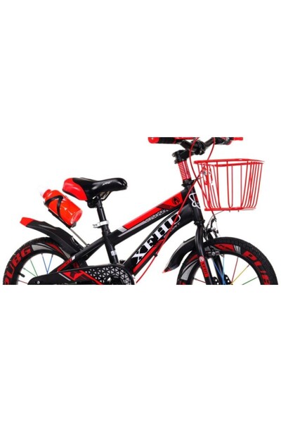 L-Sun Bicicleta copii 5-7 ani cu roti ajutatoare si bidon pentru apa in supor...
