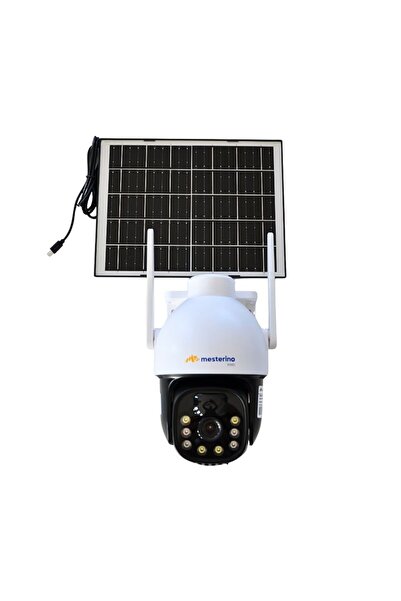 MESTERINO Camera de supraveghere cu cartela SIM VISIO MT-IPE7284-4G, cu panou...