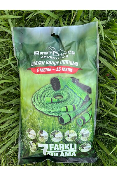 Bestchoice Uzayan Bahçe Sulama Hortumu 5 - 15 metre Pasolu Çeşme Başlıklı