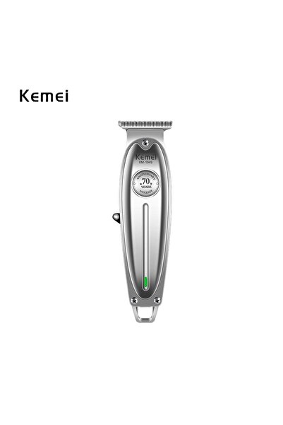 Kemei Επαγγελματική Επαναφορτιζόμενη Κουρευτική Μηχανή Ασημί KM-1949
