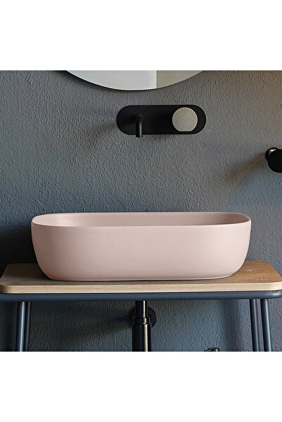 SCARABEO Glam 1804-810 Eπικαθήμενος Νιπτήρας Πορσελάνης Antique Pink 56x39 εκ.