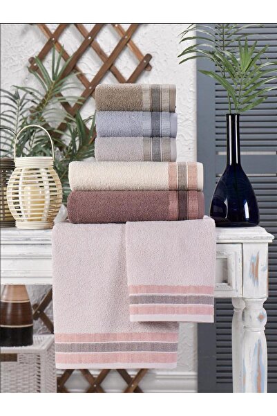 Şıkel Cotton 6'Lı Paket El-Yüz Havlu 50*90Cm Roby