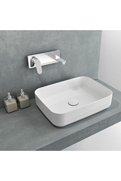 BIANCO CERAMICA Punto 34050 Επιτραπέζιος Νιπτήρας Λευκός 50x36 εκ.