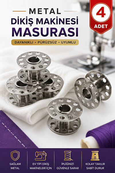 MAROKEN 4 Adet Metal Masura Dikiş Makinesi İçin Ev Tipi İplik Sarma Aparatı v...