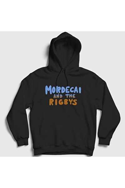 Presmono سويت شيرت بقلنسوة باللون الأسود للجنسين من Mordecai And The Rigbys R...