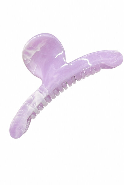 Jack Ferrero Purple White Marble Pattern Large Size Hair Claw Clip Hairpin Wo...