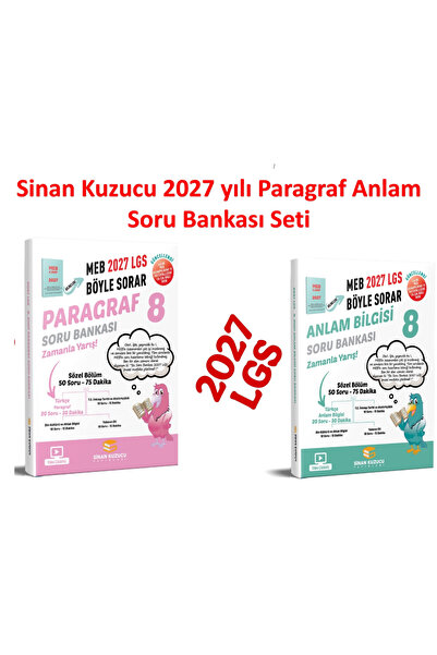 SİNAN KUZUCU YAYINLARI Sianan Kuzucu 2027 Paragraf ve Anlam Soru bankası seti