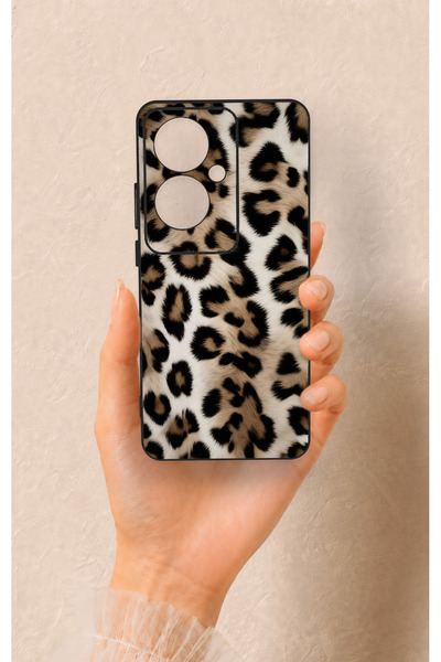 Vip Case Oppo Reno 11F Uyumlu Leopar Derisi Desenli Silikon Kılıf