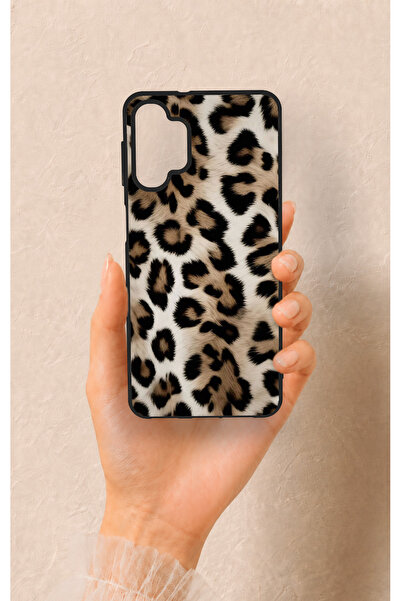 Vip Case Samsung A32 Uyumlu Leopar Derisi Desenli Silikon Kılıf