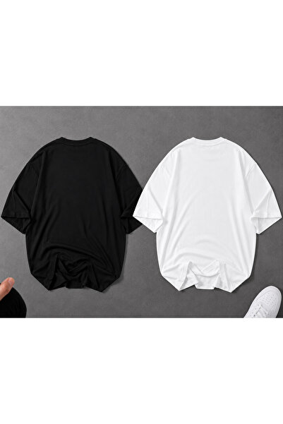 Jooy Company 2'li Avantaj Set Brooklyn JC Baskılı Oversize T-Shirt