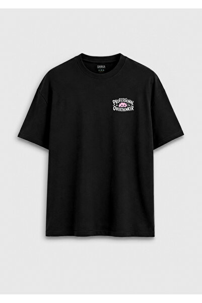 Darkia Professional Overthinker Written Y2K Design Printed Relaxed Fit Unisex...