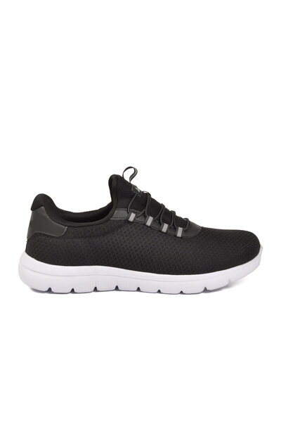 Aspor Black and White Mesh (Large Size) Men's Sports Shoes