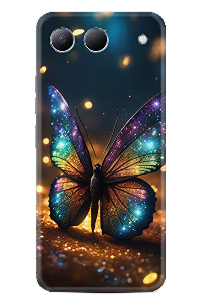 TECNO Spark 40 5G Uyumlu Kılıf Boutique Baskılı Resimli Rengarenk Kelebek Pco...