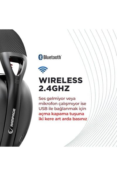 Yıldızan msa shop سماعة الألعاب اللاسلكية Crack H11 Siyah Wireless 2.4G+ Blue...