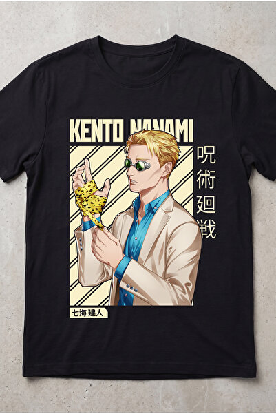 Silkensoul Jujutsu Kaisen Nanami Anime Printed Standard Cut Unisex Tshirt