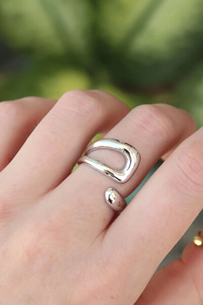 Marsilyan Brass Silver Color Adjustable Ring Elk-Bjtieg
