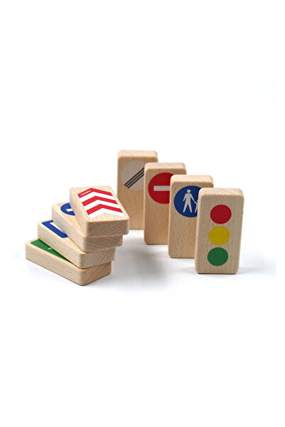 waytoplay Semne de circulație din lemn Waytoplay, 8 piese