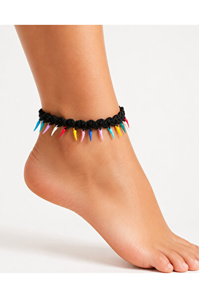 NEHOLİA Hand Knitted Colorful Beaded Anklet Women's Summer Bohemian Ankle Acc...