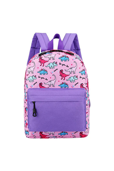 STAR BABiES - Kids Printed School Bag - Lavender - 10-Inch/25.5cm