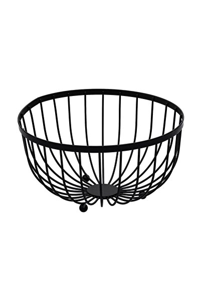 Estia Home Art ESTIA ΦΡΟΥΤΙΕΡΑ ΜΕΤΑΛΛΙΚΗ 25x13cm ΜΑΥΡΗ