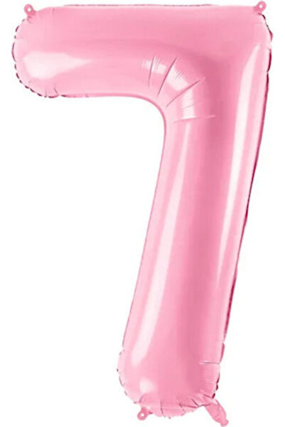 Partydeco Balon din folie numărul ''7'' 86cm Roz
